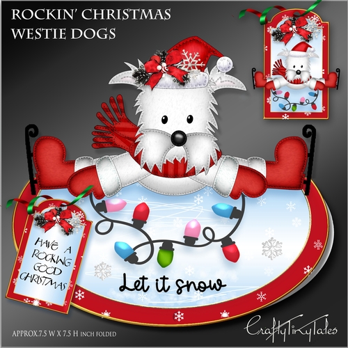 Rockin Christmas Westie Dogs-Kit1