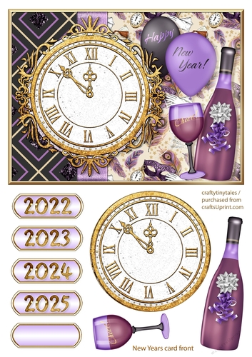 Art Deco Glam New Years CardFront-1