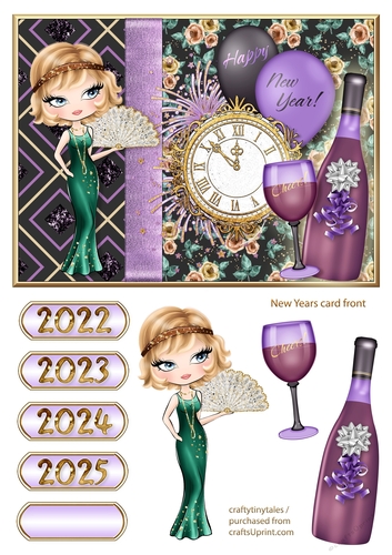 Art Deco Glam New Years CardFront-2
