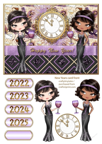 Art Deco Glam New Years CardFront-4