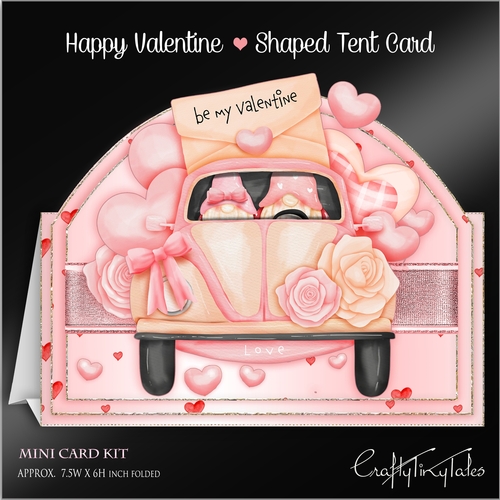 Happy Valentine Shaped Tent Card-2