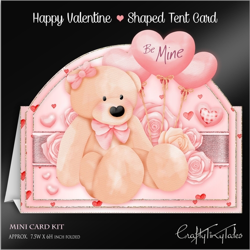 Happy Valentine Shaped Tent Card-3