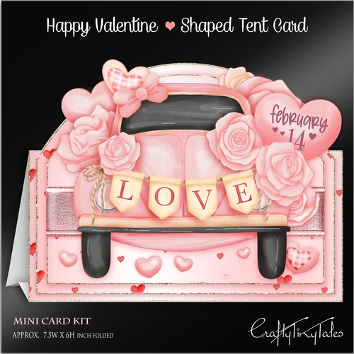Happy Valentine Shaped Tent Card-4