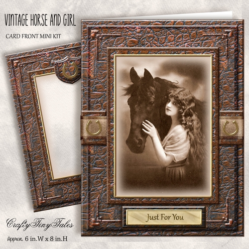 Vintage Horse And Girl MiniKit-1