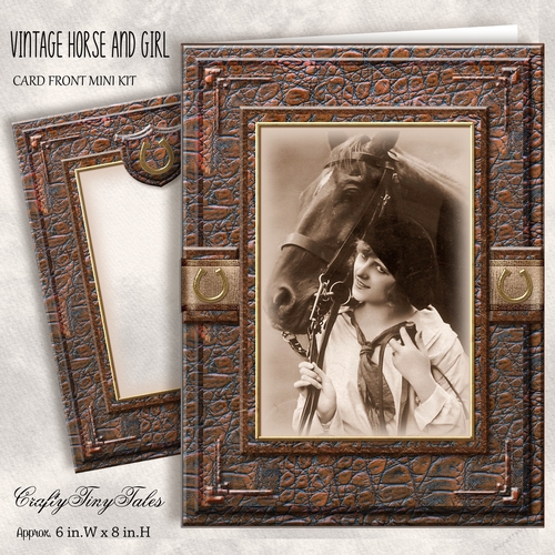 Vintage Horse And Girl Mini Kit-5
