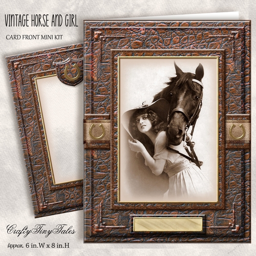 Vintage Horse And Girl Mini Kit-6