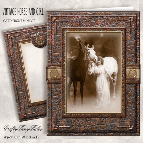 Vintage Horse And Girl Mini Kit-7