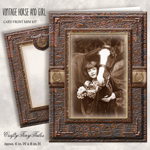 Vintage Horse And Girl Mini Kit-8