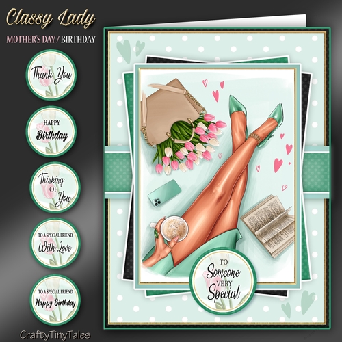Classy Lady 6x8 Card Front Mini Kit-3