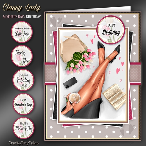 Classy Lady 6x8 Card Front Mini Kit-5