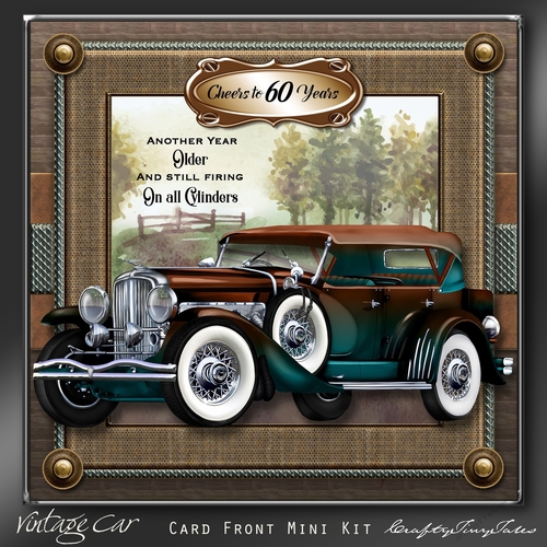Vintage Car Card Front Mini Kit-2
