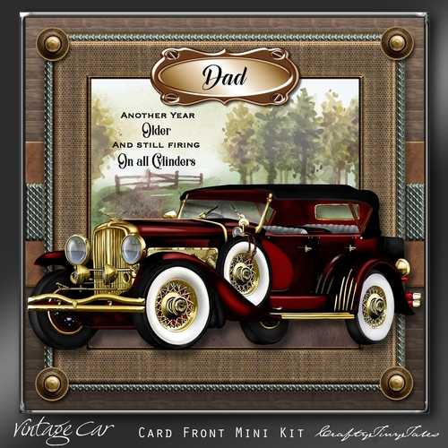 Vintage Car Card Front Mini Kit-4