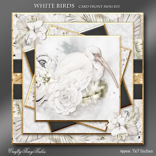 White Birds Card Front Kit-2