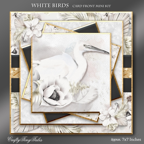 White Birds Card Front Kit-4