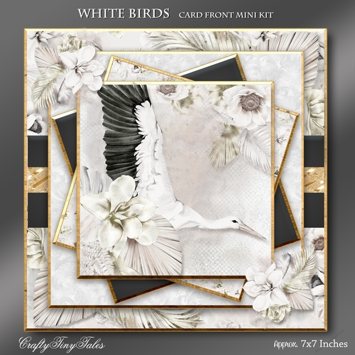 White Birds Card Front Kit-5