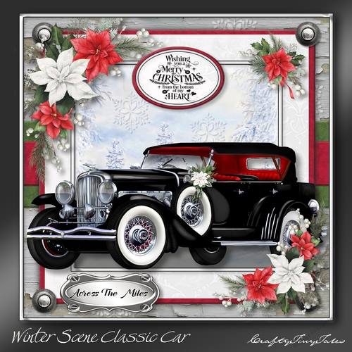 Winter Scene Classic Car Kit-1