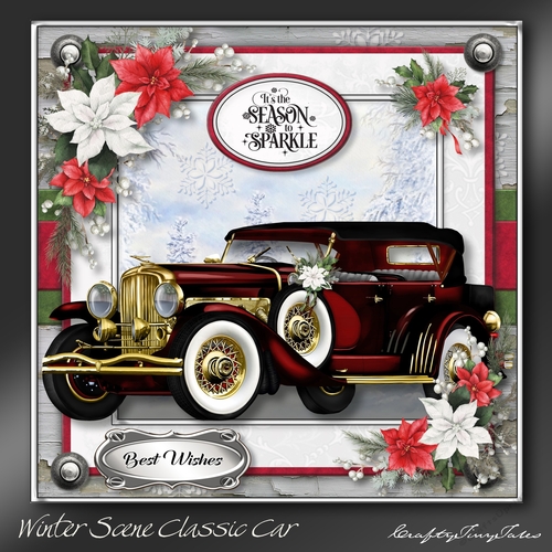 Winter Scene Classic Car Kit-4