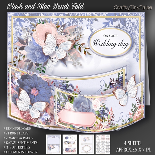 Blush and Blue Bendi Fold