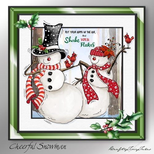 Cheerful Snowman Green Series Kit-1
