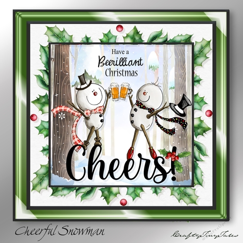 Cheerful Snowman Green Series Kit-3