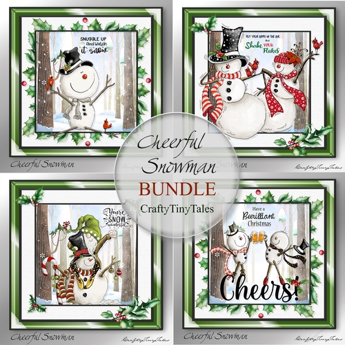 Cheerful Snowman Green series BUNDLE
