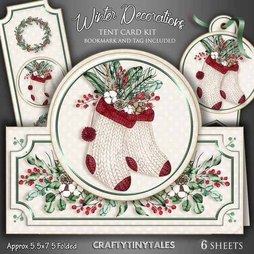 Winter Decorations Tent Card Kit.3