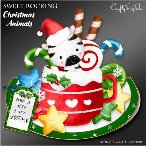 Sweet Rocking Christmas Animals # 5