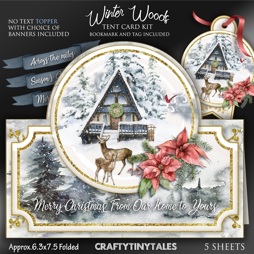 Winter Woods Circle Tent Card Kit-2