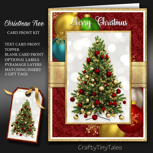 Christmas Tree 5X7 Card Front Kit-1