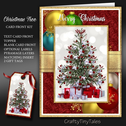 Christmas Tree 5X7 Card Front Kit-4