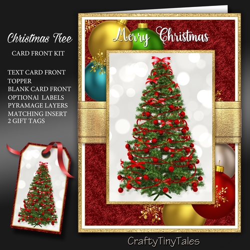 Christmas Tree 5X7 Card Front Kit-5