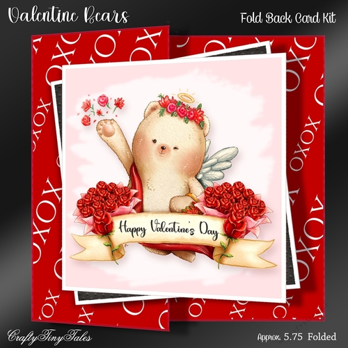 Valentine Bears Foldback Card Kit-3