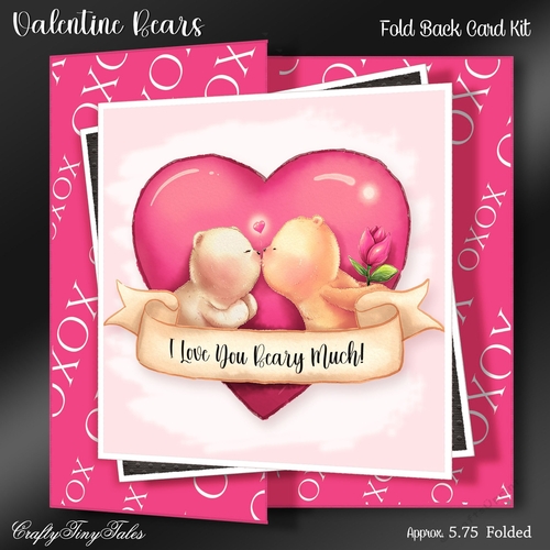 Valentine Bears Pink Foldback-2