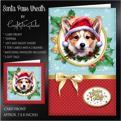 Santa Paws Christmas Wreath-1