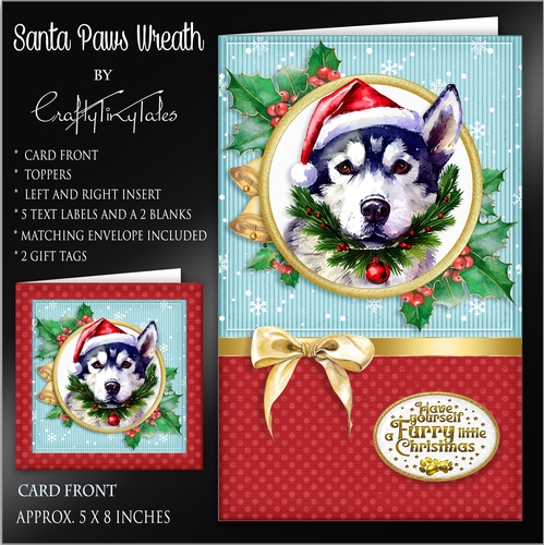 Santa Paws Christmas Wreath-2