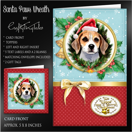 Santa Paws Christmas Wreath-3