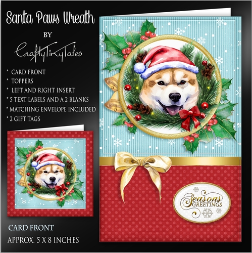Santa Paws Wreath 5X8 CF Kit-6