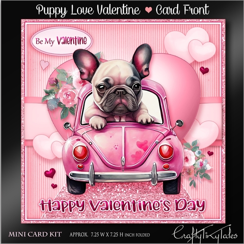 Puppy Love Card Front Kit-2