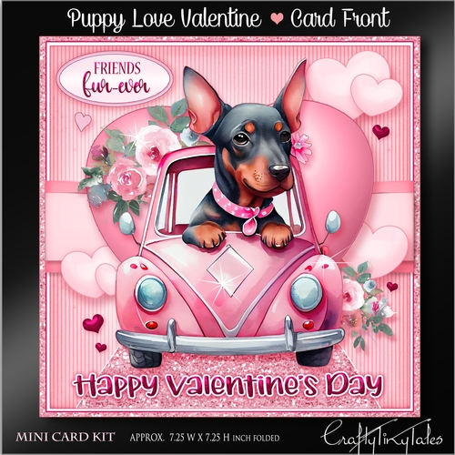 Puppy Love Card Front Kit-3