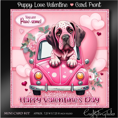 Puppy Love Card Front Kit-4