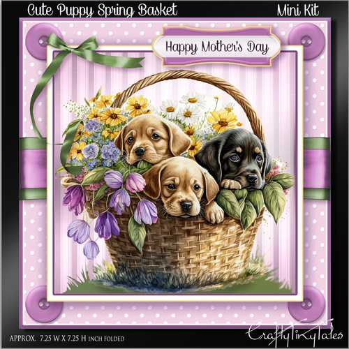 Cute Puppy Spring Basket MiniKit-1