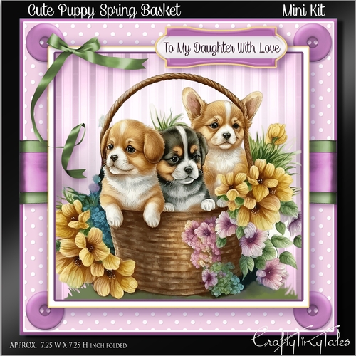 Cute Puppy Spring Basket MiniKit-2