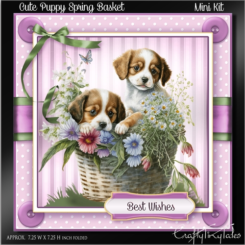 Cute Puppy Spring Basket MiniKit-5