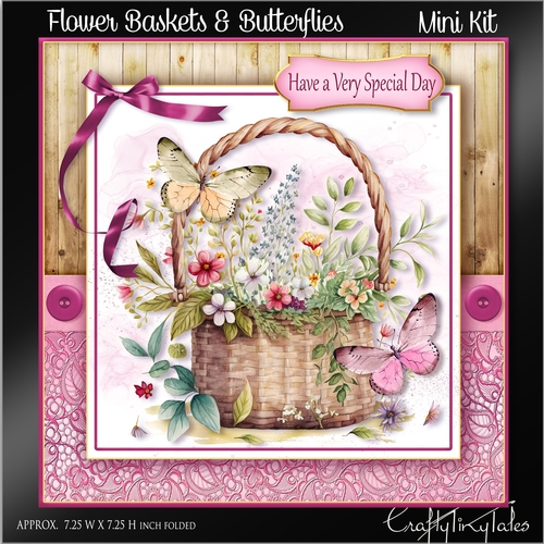 Flower Baskets & Butterflies Kit-4
