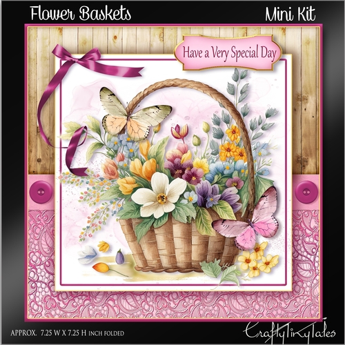 Flower Baskets & Butterflies Kit-7