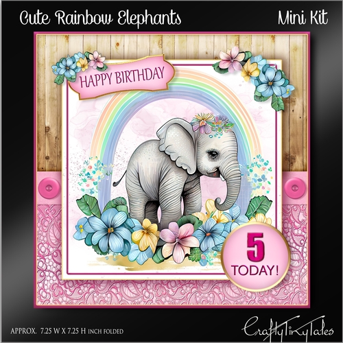 Cute Rainbow Elephants Kit-1
