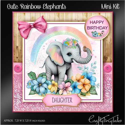 Cute Rainbow Elephants Kit-2