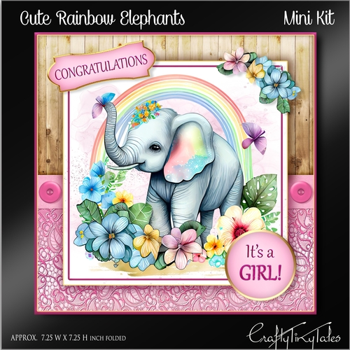 Cute Rainbow Elephants Kit-4