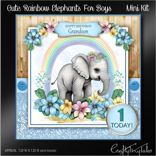 Cute Rainbow Elephants For Boys 1