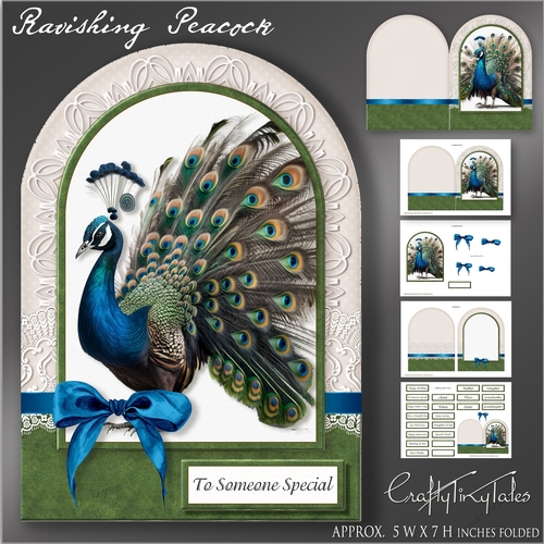 Ravishing Peacock Shaped Card Kit-2